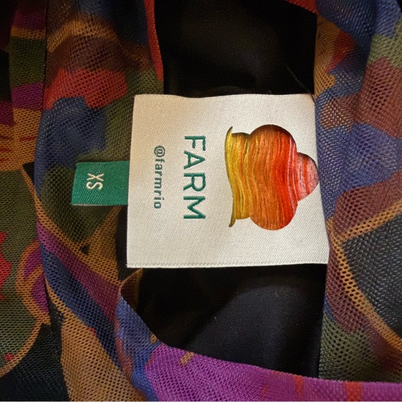 FARM Rio Multicolor Abstract horse Print Top - Picture 7 of 11